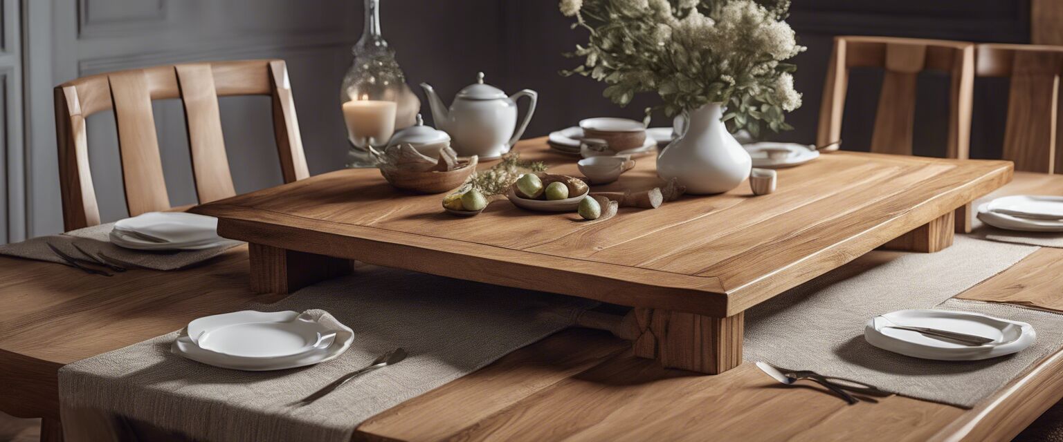 Solid Oak Table Accessories