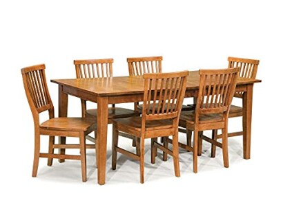 Homestyles Arts & Crafts 7 Piece Dining Set, Oak